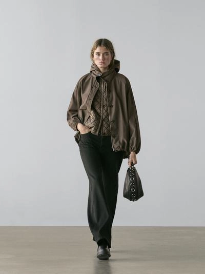 Парка с деталями из пуха- Заказать в России