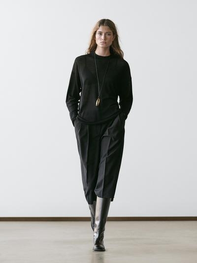 Massimo Dutti Свитер с крупным трикотажом из шерстяной смеси