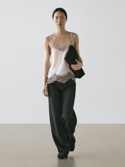 Massimo Dutti Топ с эффектом морщин