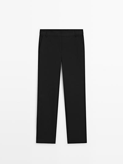 Massimo Dutti Брюки прямого кроя из технической ткани