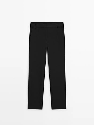 Брюки прямого кроя из технической ткани