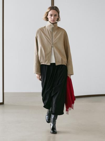 Massimo Dutti Бомбер с курткой из хлопка