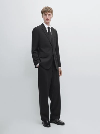 WIDE-LEG WOOL SUIT TROUSERS- Заказать в России