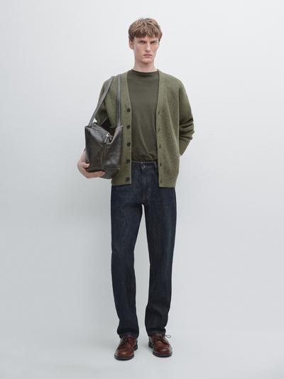 Massimo Dutti Кардиган из шерстяной смеси с V-образным вырезом купить с доставкой.