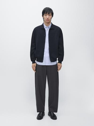 Massimo Dutti Кардиган из 100% хлопкового трикотажа с воротником-поло