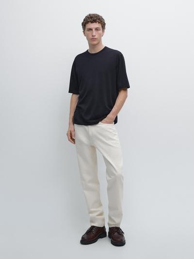 Massimo Dutti Футболка из шерсти с короткими рукавами