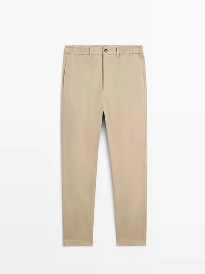 Хлопковые брюки с посадкой джоггер