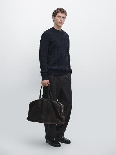 Massimo Dutti Свитер с круглым вырезом из хлопка 100%