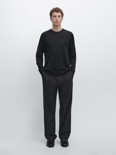 Massimo Dutti Трикотажный свитер из мериносовой шерсти