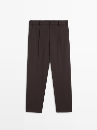 Massimo Dutti Брюки свободного кроя с защипами купить с доставкой.