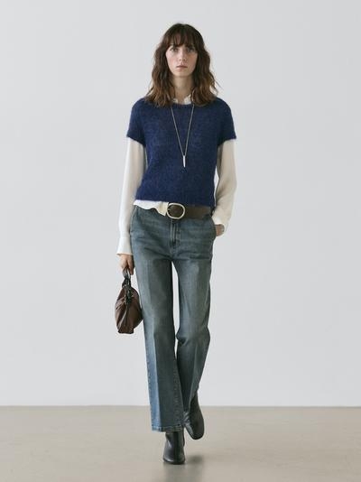 Massimo Dutti Свитер с коротким рукавом из альпаки