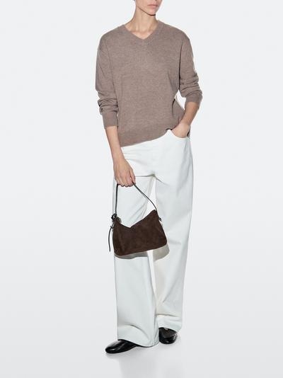 Massimo Dutti Сумочка из замши с разделением