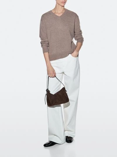 Сумочка из замши с разделением- Заказать в России