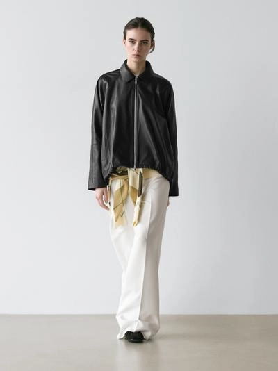 Куртка из натуральной кожи оверсайз- Заказать в России