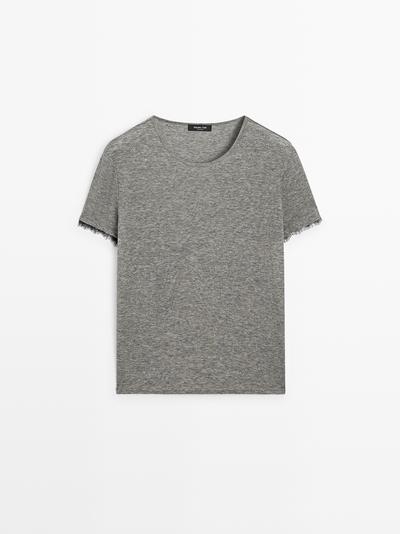 Massimo Dutti Футболка с коротким рукавом и кружевными деталями