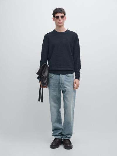 Massimo Dutti Текстурный свитер из хлопково-вискозной смеси