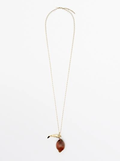 Цепочка с подвеской из стекла