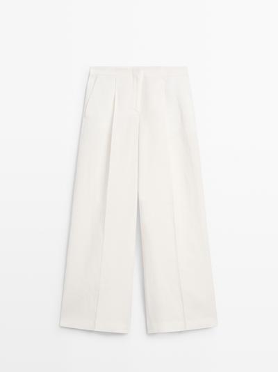 Massimo Dutti Брюки из льна для костюма купить с доставкой.
