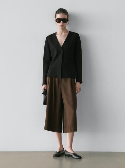 Massimo Dutti Длинные бермуды с подвернутыми краями купить с доставкой.