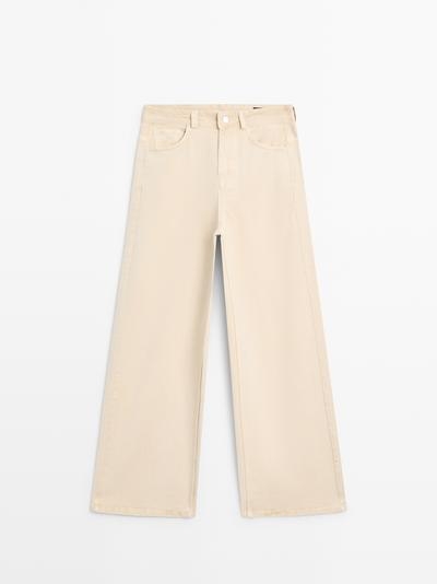 Massimo Dutti Брюки с низкой посадкой и широкими брючинами