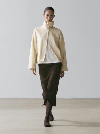 Куртка из 100% хлопка с пуговицами- Заказать в России