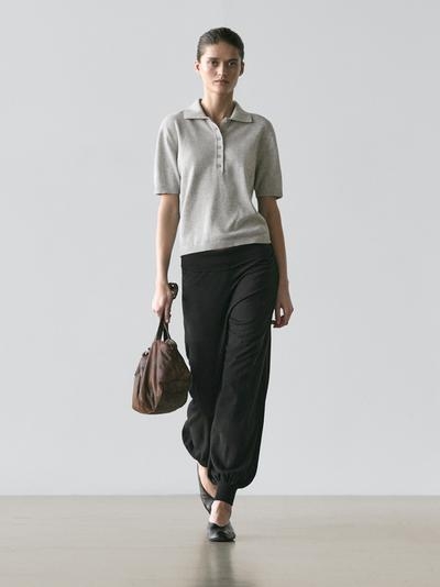 Massimo Dutti Поло из хлопкового трикотажа