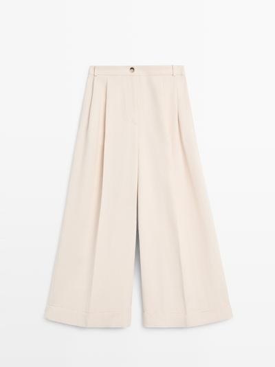 Massimo Dutti Брюки с манжетами на завышенной талии купить с доставкой.