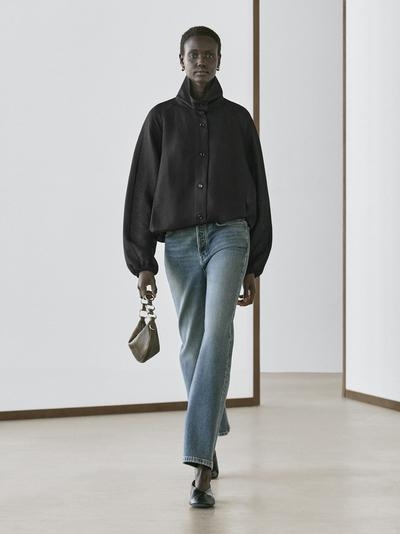 Massimo Dutti Куртка-бомбер из льна и шелка