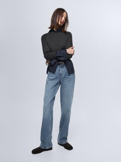 Massimo Dutti Джинсы со средней посадкой прямого покроя купить с доставкой.