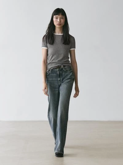 Футболка с коротким рукавом с контрастными деталями- Заказать в России