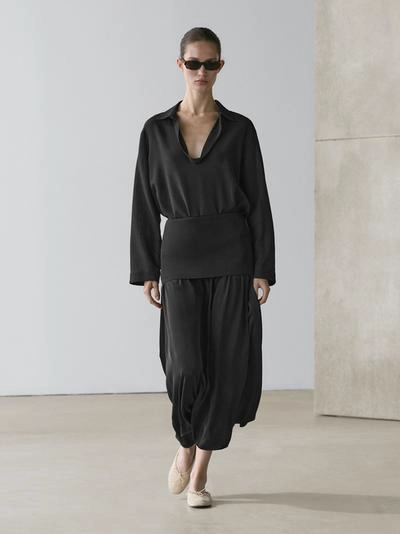 Рубашка с кружевной хлопковой блузкой V-образного выреза- Заказать в России