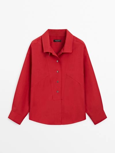 Рубашка с пуговицами на кнопках- Заказать в России