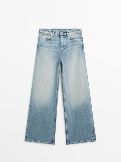 Massimo Dutti Джинсы с высокой посадкой и широкими брючинами купить с доставкой.