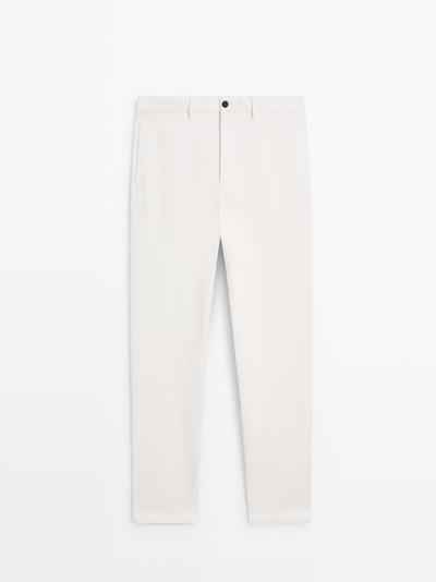 Massimo Dutti Хлопковые брюки с эластичным поясом