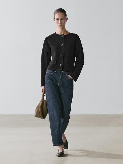 Massimo Dutti Кардиган из хлопкового трикотажа