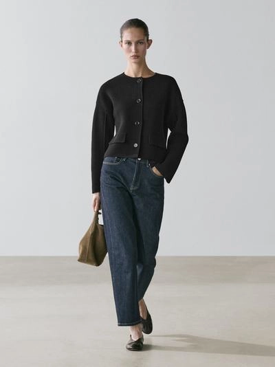 Massimo Dutti Кардиган из хлопкового трикотажа