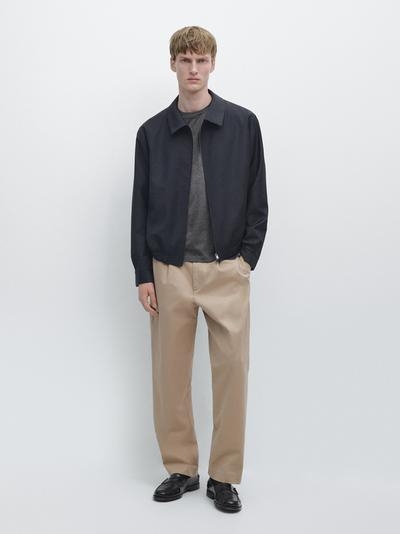 Massimo Dutti Пиджак из шерсти с гусиным лапником