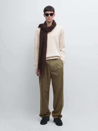 Massimo Dutti Свитер из хлопкового трикотажа с круглым вырезом