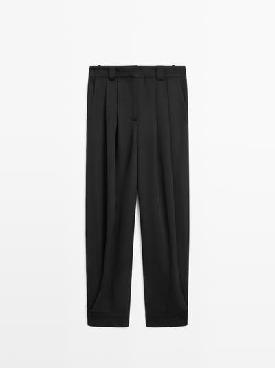 Massimo Dutti Брюки саруэль из плавного материала