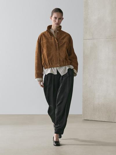 Massimo Dutti Короткая куртка из замши