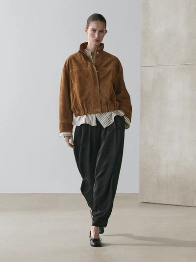 Короткая куртка из замши- Заказать в России