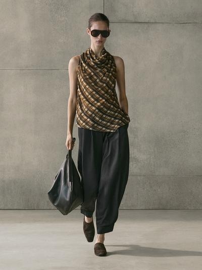 Massimo Dutti Легкий драпированный топ MASSIMO DUTTI