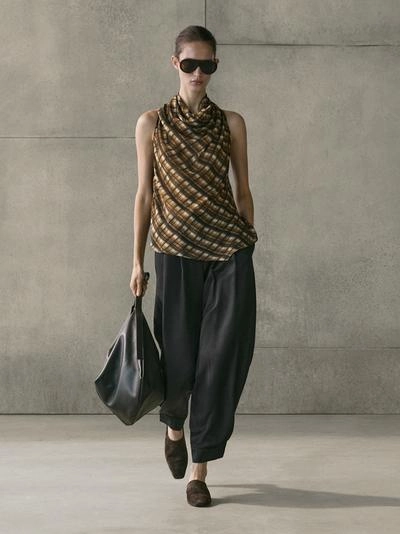 Легкий драпированный топ MASSIMO DUTTI- Заказать в России