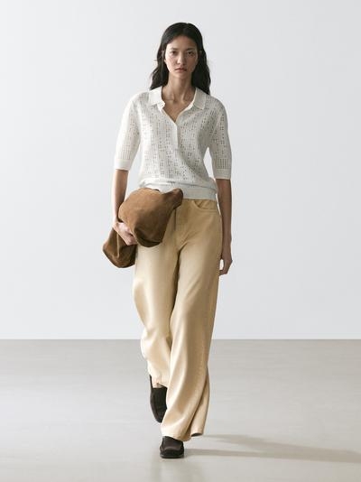 Massimo Dutti Поло с джемпером из вязаного полотна