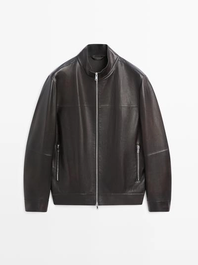 Куртка из овечьей кожи с эффектом потертости- Заказать в России