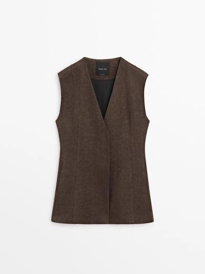 Жилет для льняного костюма