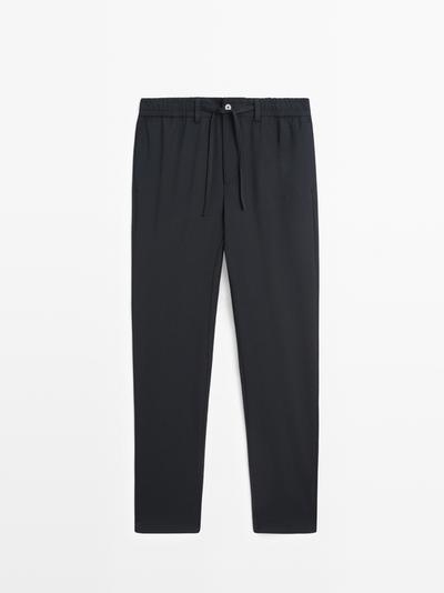 Massimo Dutti Брюки из шерсти с текстурой