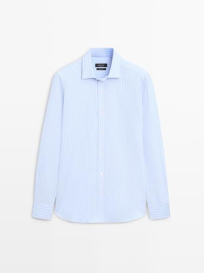 Massimo Dutti Рубашка с приталенным кроем в полоску