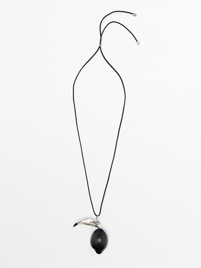 Massimo Dutti Ожерелье из кожаного шнура купить с доставкой.