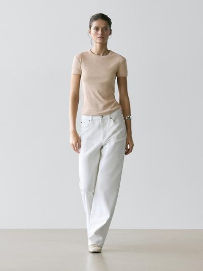 Massimo Dutti Футболка из хлопка с короткими рукавами